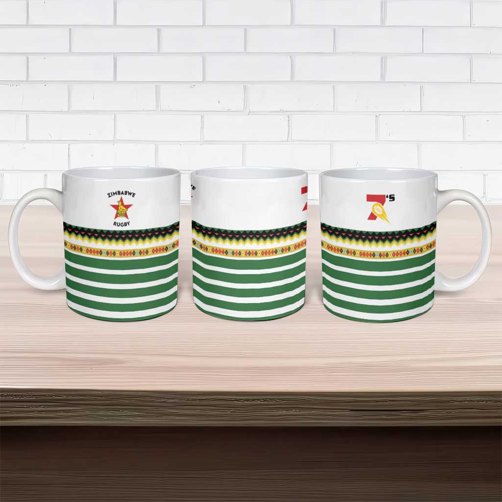 Zimbabwe Rugby Sevens Ceramic Mug Go Cheetahs Go