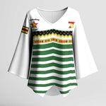 Zimbabwe Rugby Sevens Custom Kimono Sleeve Blouse Go Cheetahs Go
