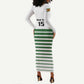 Zimbabwe Rugby Sevens Custom Long Sleeve Bodycon Dress Go Cheetahs - African Pride