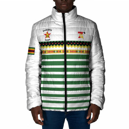 Zimbabwe Rugby Sevens Custom Padded Jacket Go Cheetahs Go