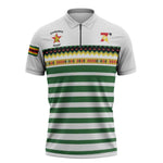 Zimbabwe Rugby Sevens Custom Zipper Polo Shirt Go Cheetahs Go
