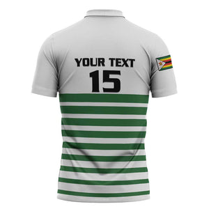 Zimbabwe Rugby Sevens Custom Zipper Polo Shirt Go Cheetahs Go