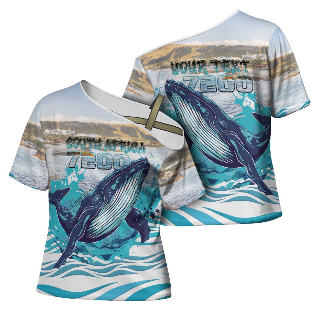 Personalized South Africa Whale Cross Shoulder Shirt Hermanus Fest