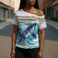Personalized South Africa Whale Cross Shoulder Shirt Hermanus Fest