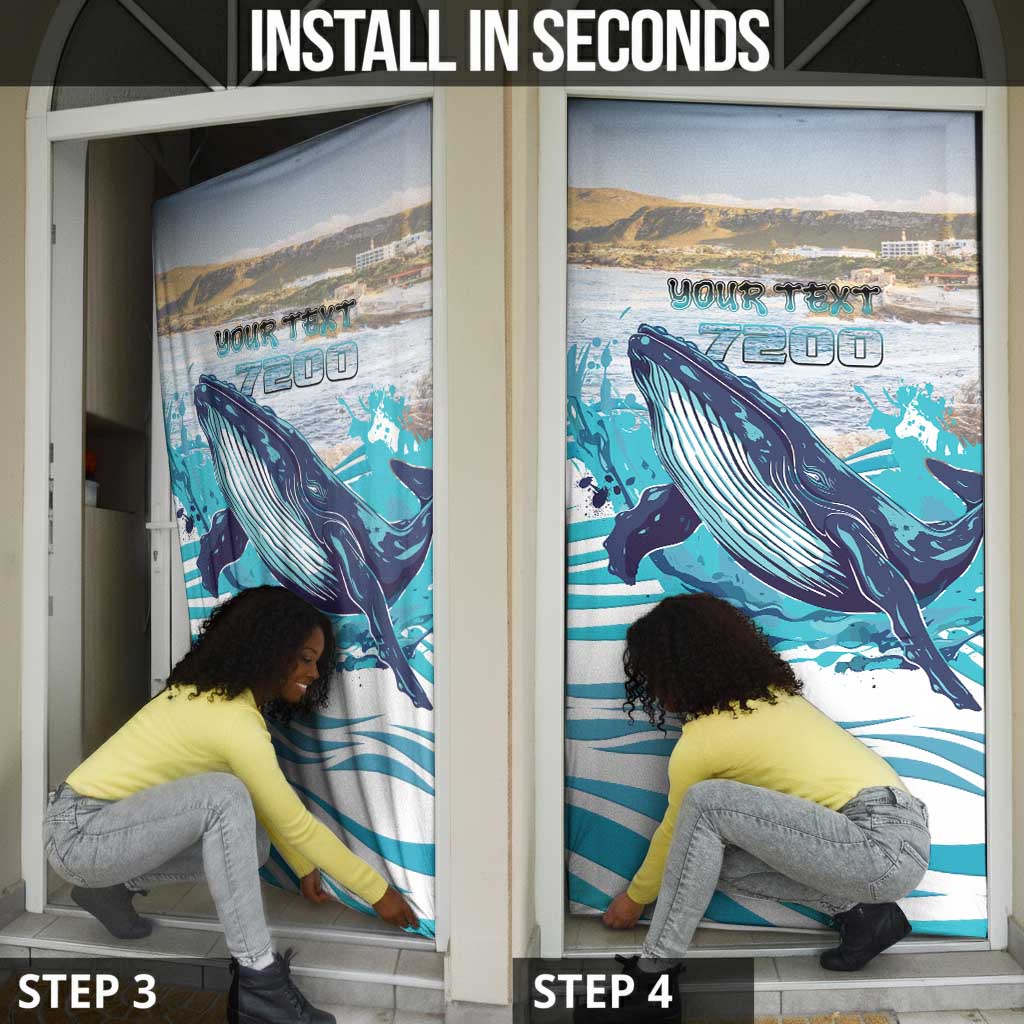 Personalized South Africa Whale Door Cover Hermanus Fest