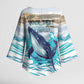 Personalized South Africa Whale Kimono Sleeve Blouse Hermanus Fest