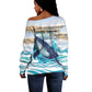 Personalized South Africa Whale Hermanus Fest Off Shoulder Sweater - African Pride