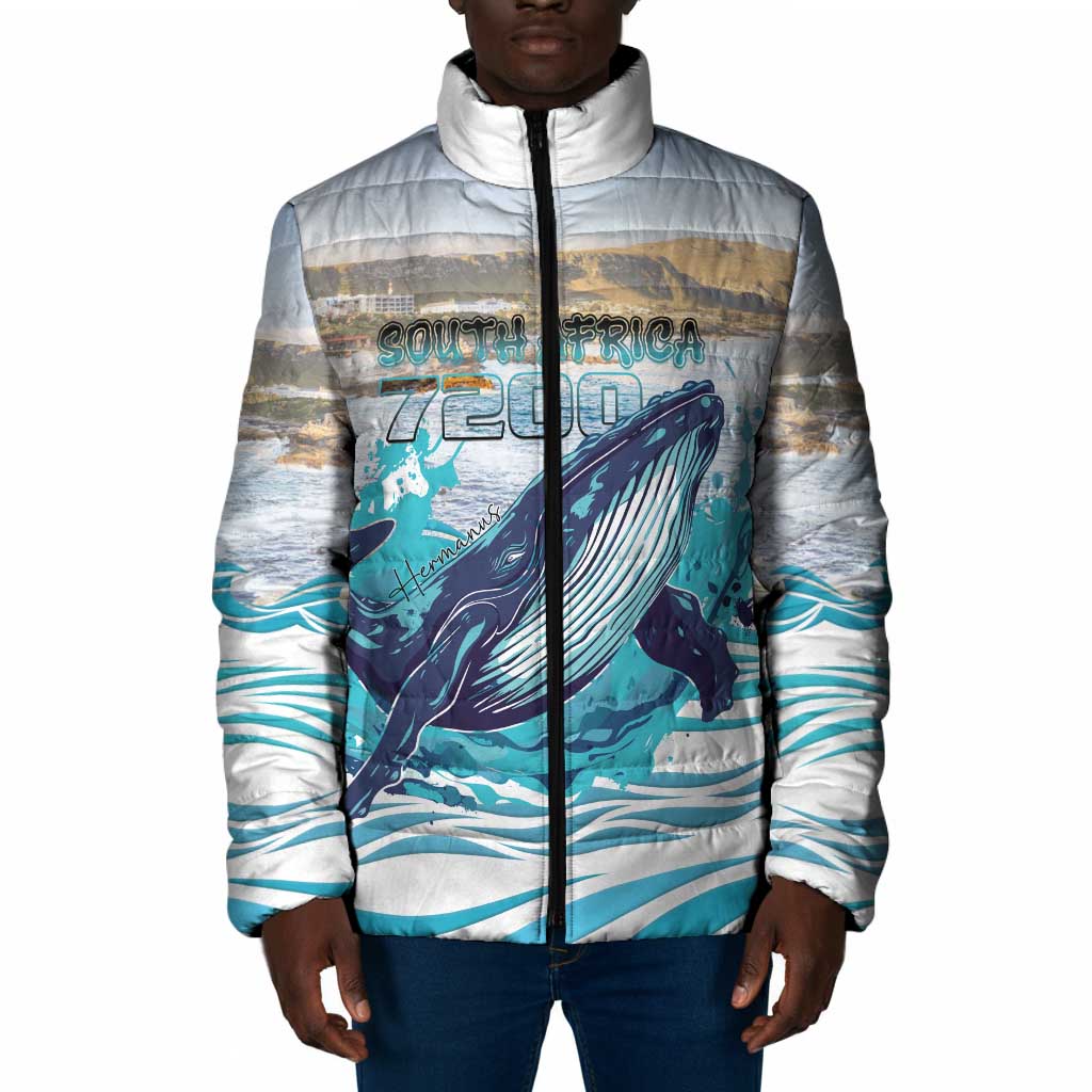 Personalized South Africa Whale Padded Jacket Hermanus Fest