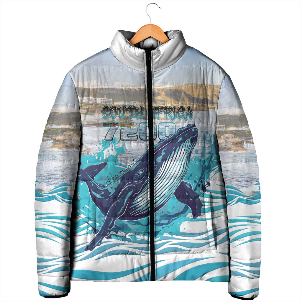 Personalized South Africa Whale Padded Jacket Hermanus Fest