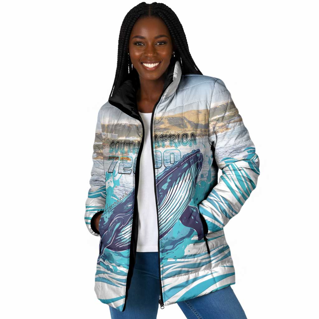 Personalized South Africa Whale Padded Jacket Hermanus Fest