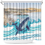 South Africa Whale Hermanus Fest Shower Curtain - African Pride