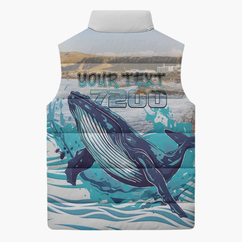 Personalized South Africa Whale Sleeveless Puffer Jacket Hermanus Fest