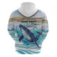 Personalized South Africa Whale Hermanus Fest Zip Hoodie - African Pride