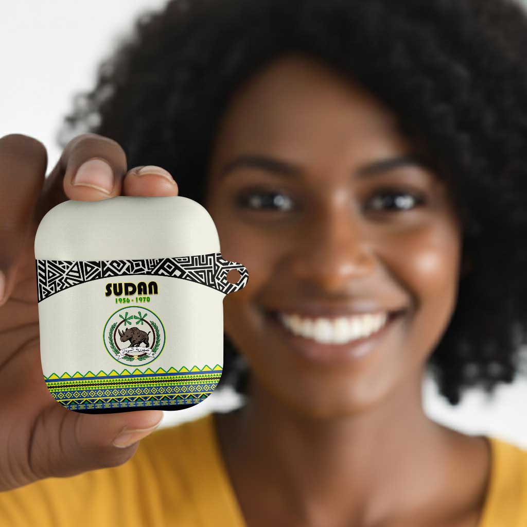 Sudan 1956-1970 AirPods Case With African Pattern