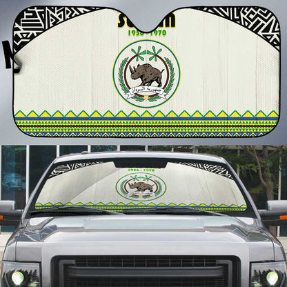 Sudan 1956-1970 Auto Sun Shade With African Pattern