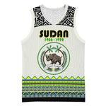 Personalized Sudan Basketball Jersey Coat Of Arms 1956-1970 With African Pattern LT15