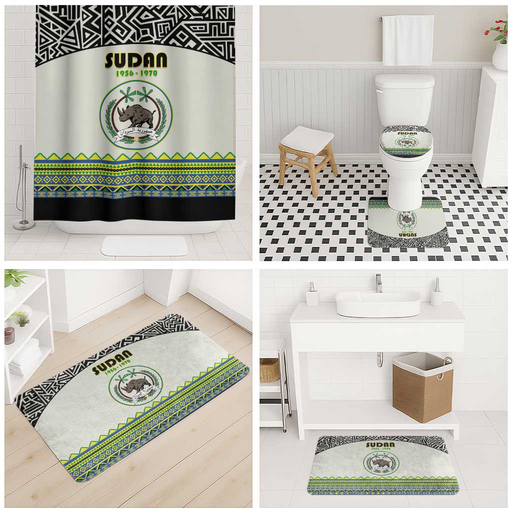 Sudan 1956-1970 Bathroom Set With African Pattern