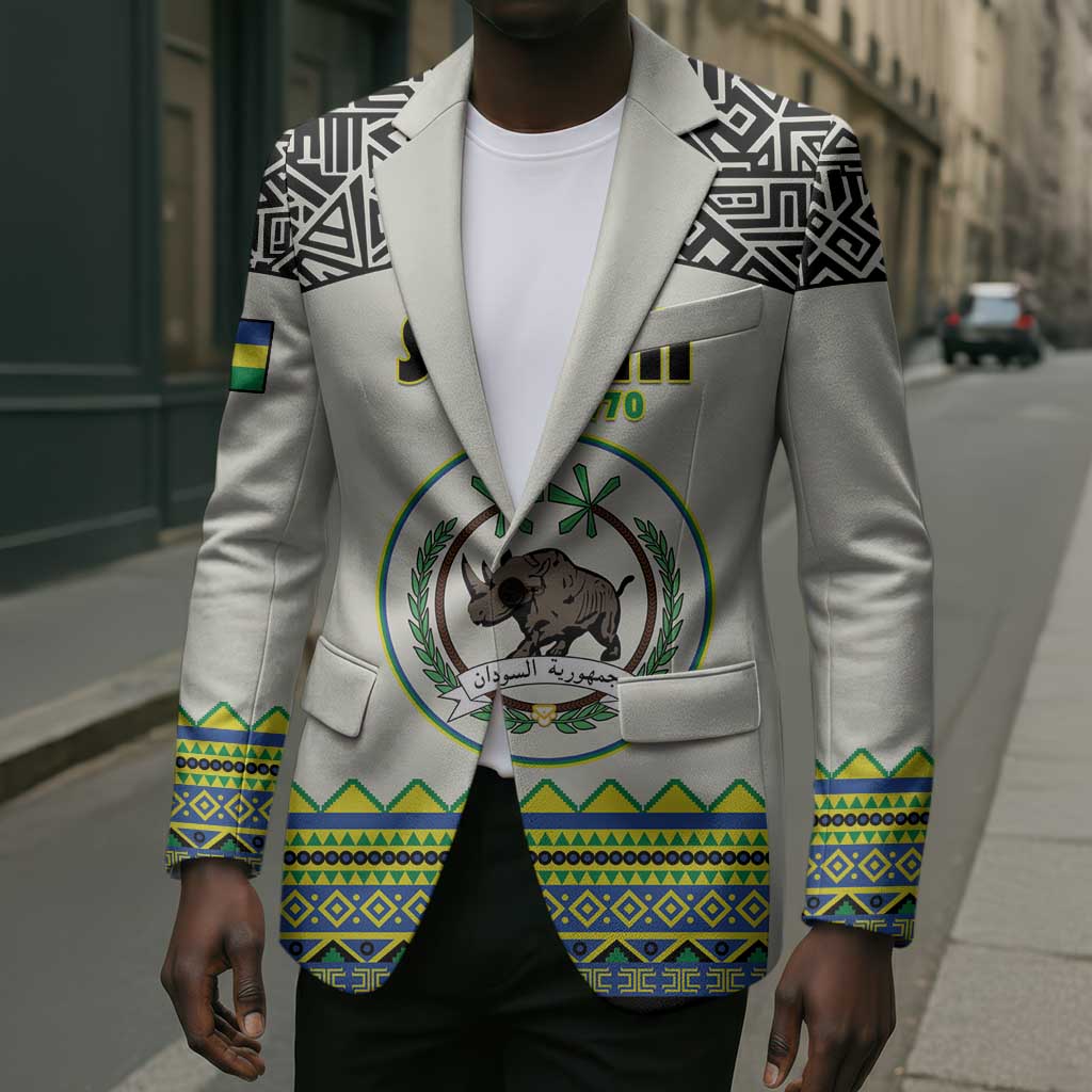 Personalized Sudan 1956-1970 Blazer With African Pattern