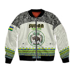 Personalized Sudan Bomber Jacket Coat Of Arms 1956-1970 With African Pattern - African Pride