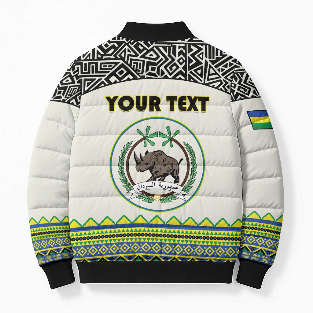 Personalized Sudan 1956-1970 Bomber Puffer Jacket With African Pattern
