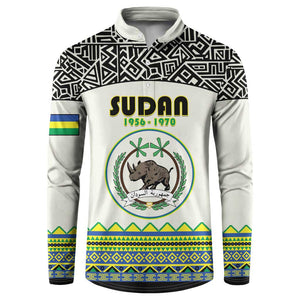 Personalized Sudan 1956-1970 Button Sweatshirt With African Pattern