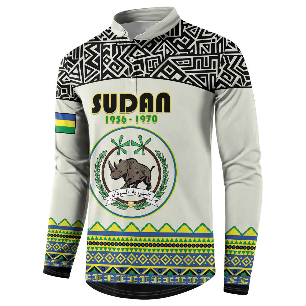 Personalized Sudan 1956-1970 Button Sweatshirt With African Pattern