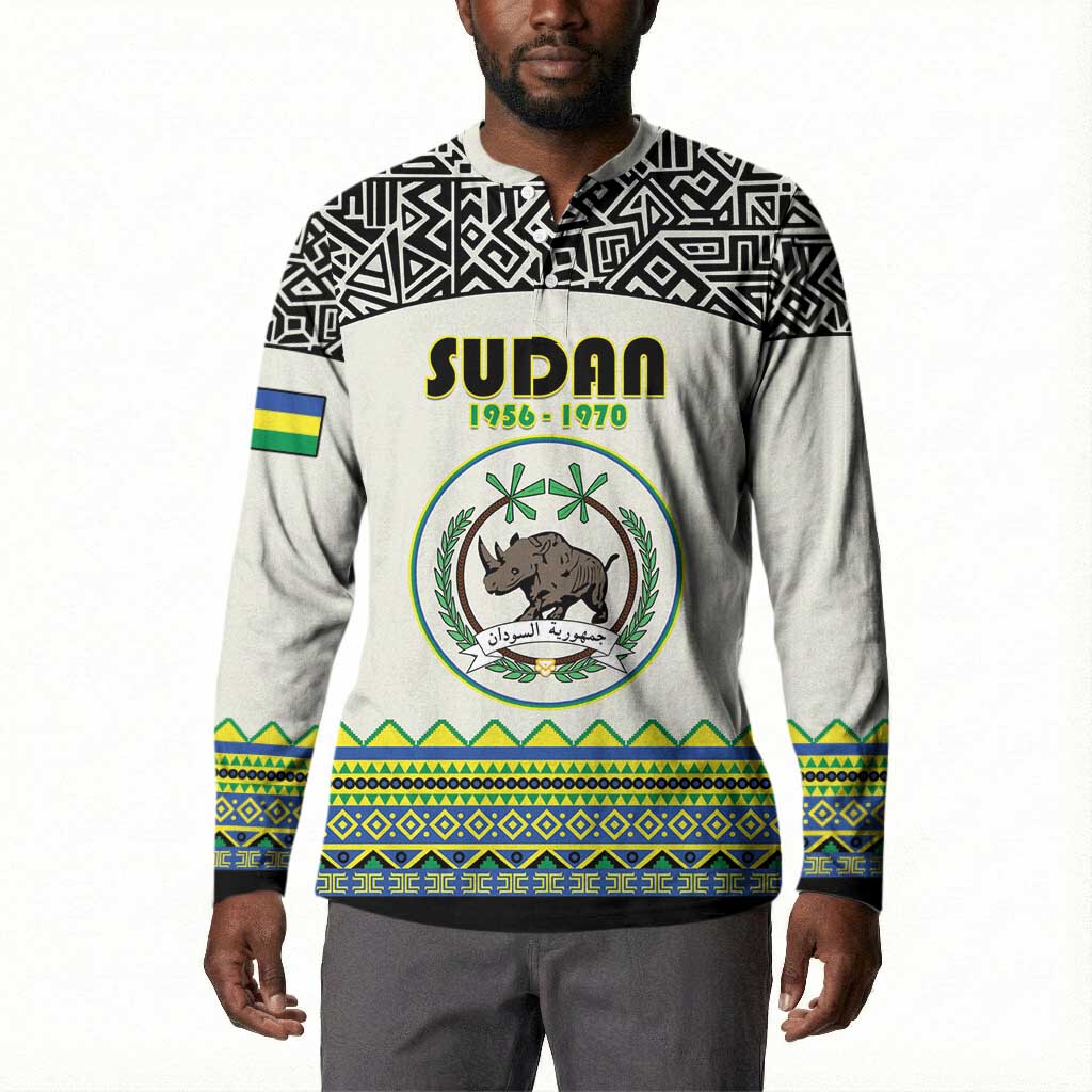 Personalized Sudan 1956-1970 Button Sweatshirt With African Pattern