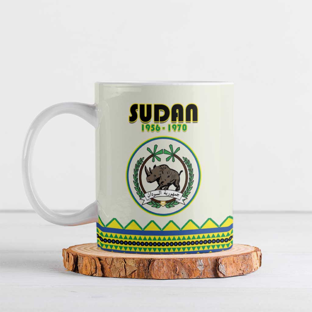 Personalized Sudan 1956-1970 Ceramic Mug With African Pattern