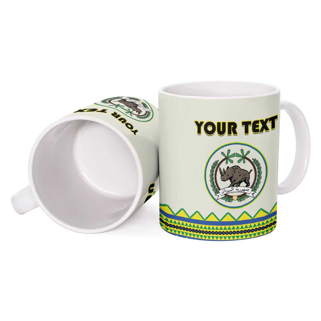 Personalized Sudan 1956-1970 Ceramic Mug With African Pattern