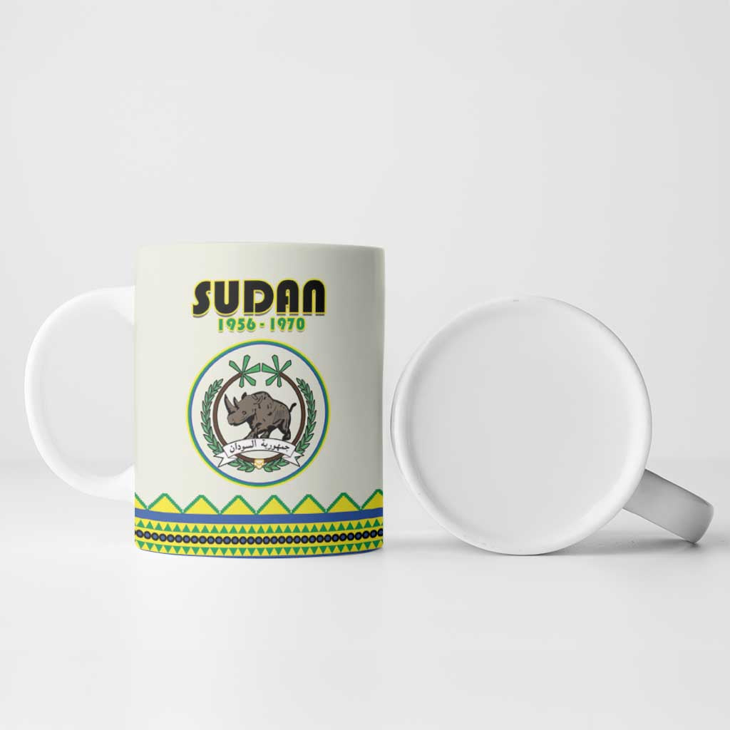 Personalized Sudan 1956-1970 Ceramic Mug With African Pattern
