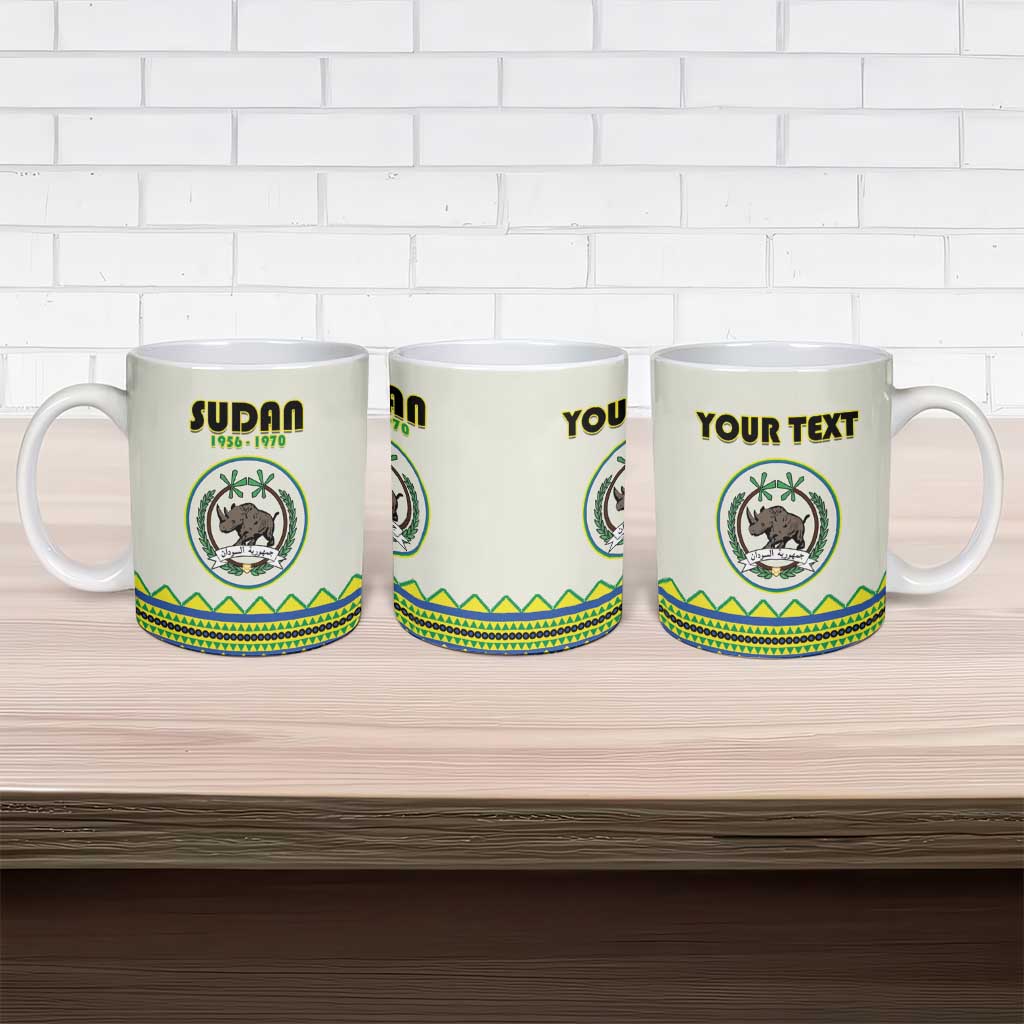 Personalized Sudan 1956-1970 Ceramic Mug With African Pattern