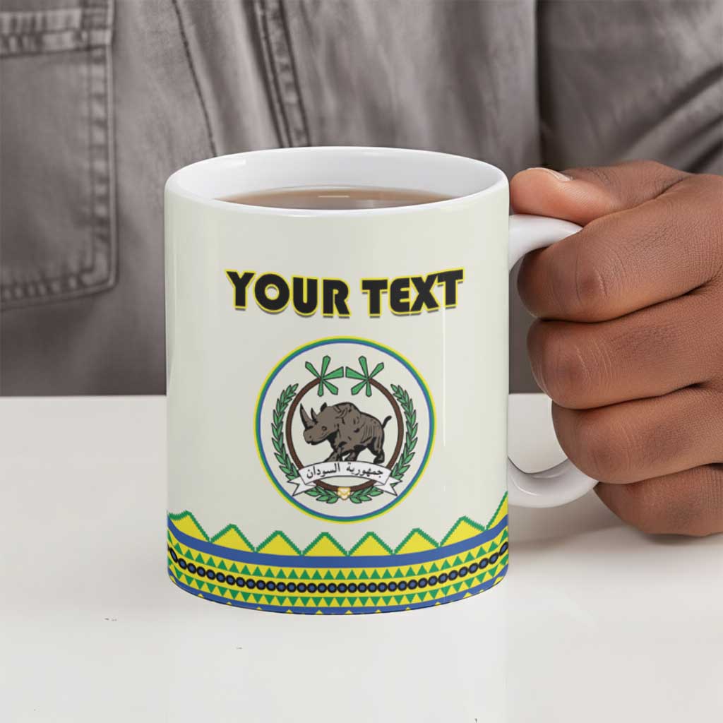 Personalized Sudan 1956-1970 Ceramic Mug With African Pattern