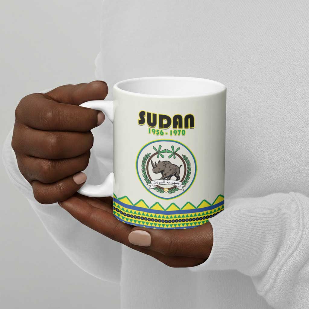 Personalized Sudan 1956-1970 Ceramic Mug With African Pattern