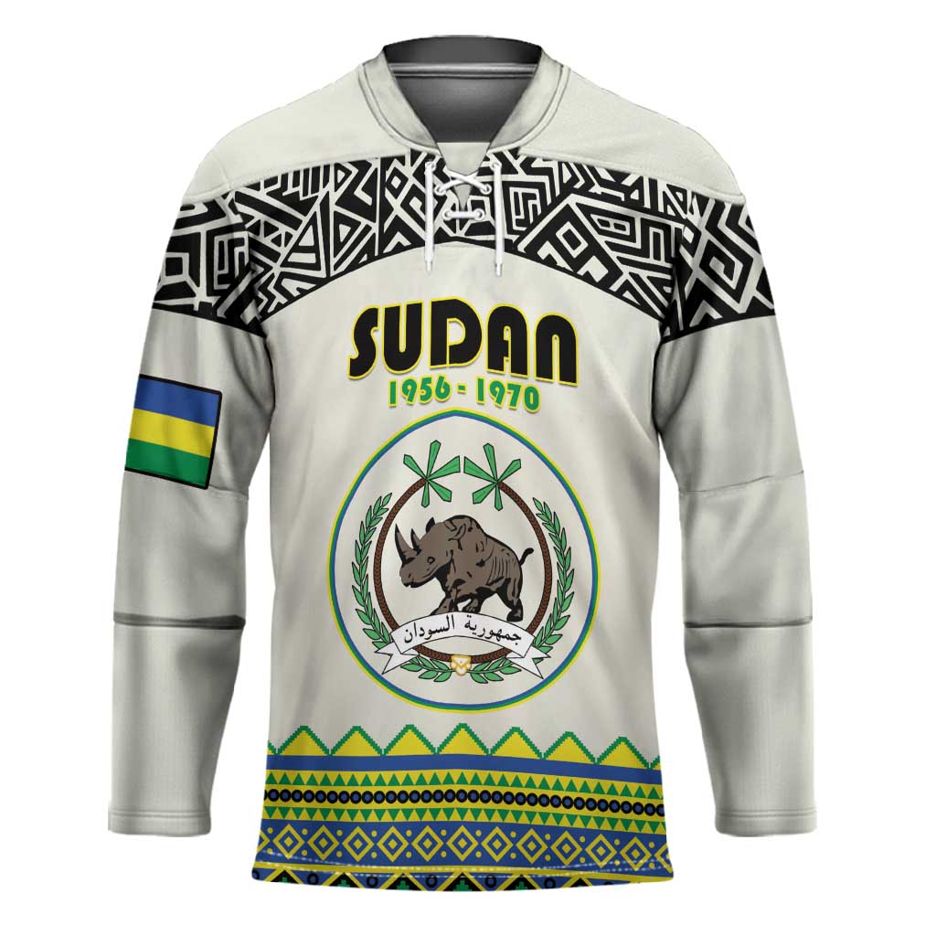 Personalized Sudan 1956-1970 Hockey Jersey With African Pattern