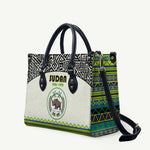 Sudan 1956-1970 Leather Bag With African Pattern