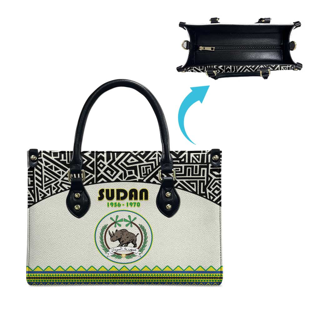 Sudan 1956-1970 Leather Bag With African Pattern
