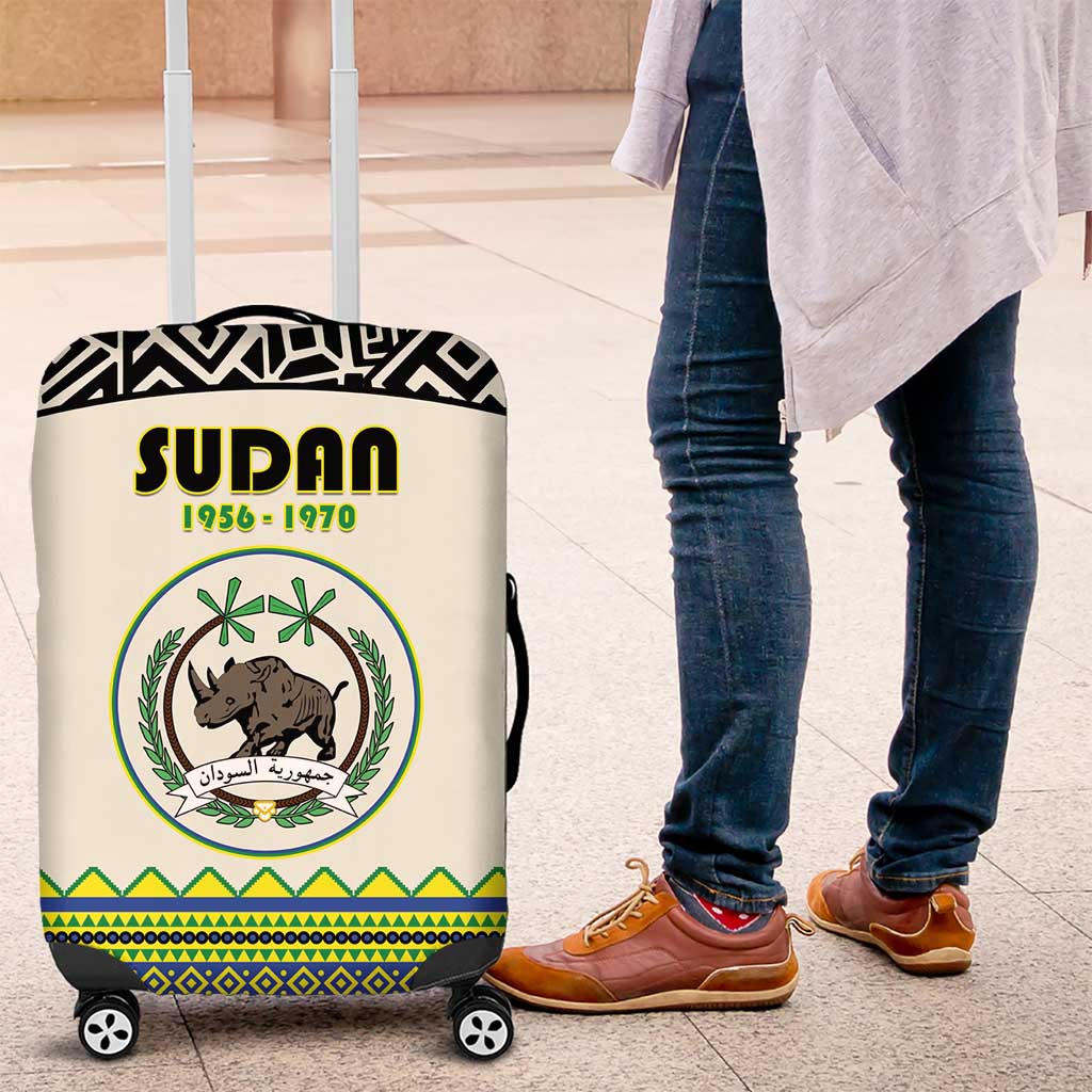 Sudan Luggage Cover Coat Of Arms 1956-1970 With African Pattern - African Pride