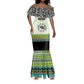 Personalized Sudan Mermaid Dress Coat Of Arms 1956-1970 With African Pattern - African Pride