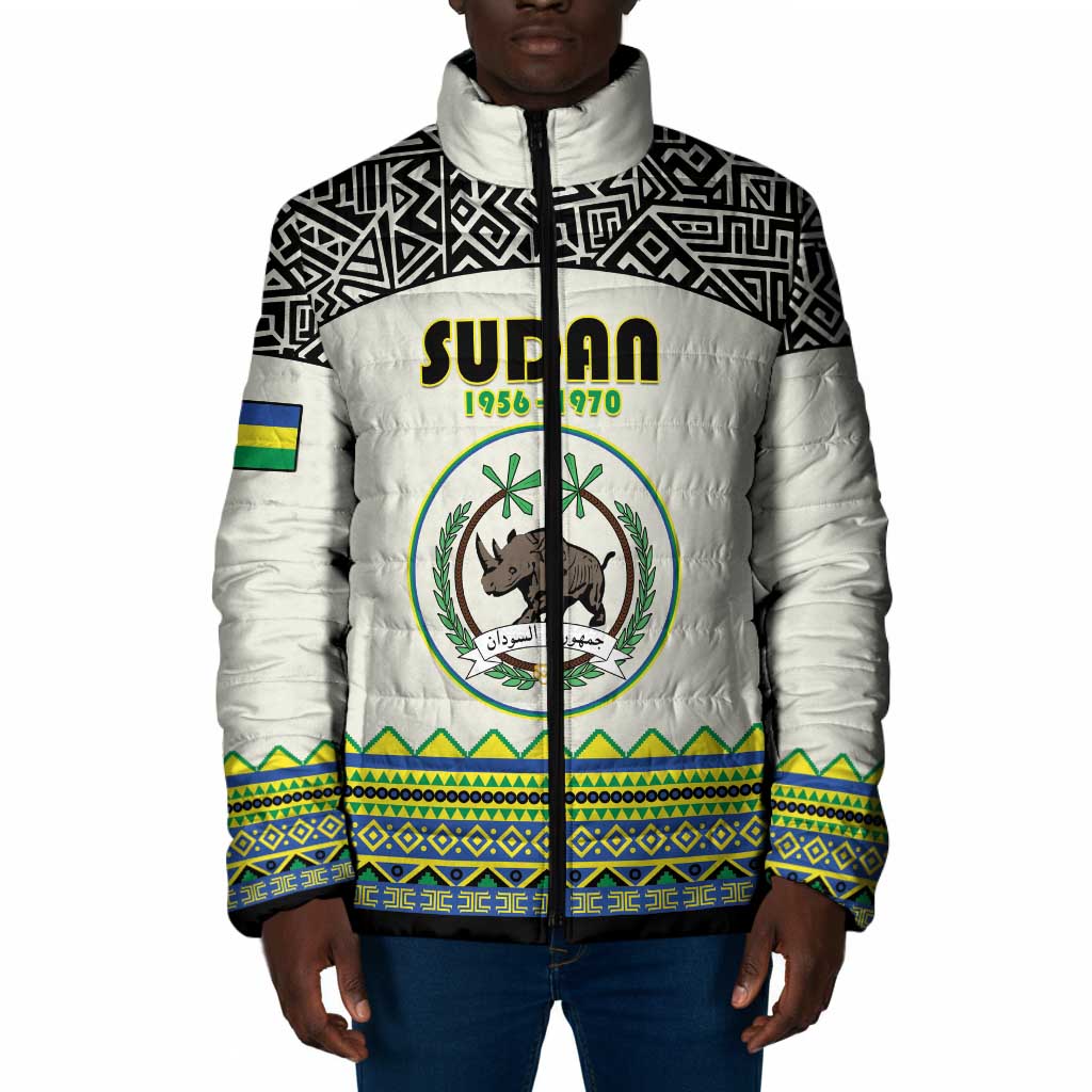 Personalized Sudan 1956-1970 Padded Jacket With African Pattern