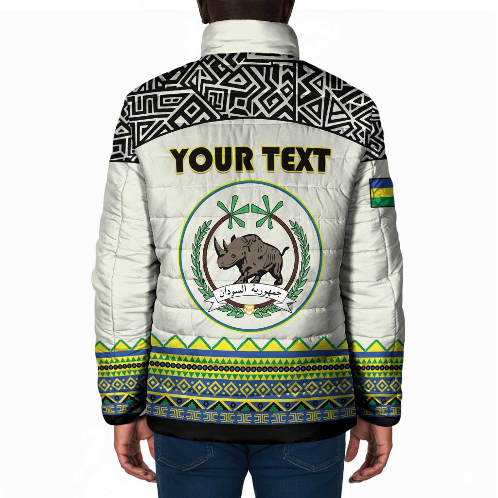 Personalized Sudan 1956-1970 Padded Jacket With African Pattern