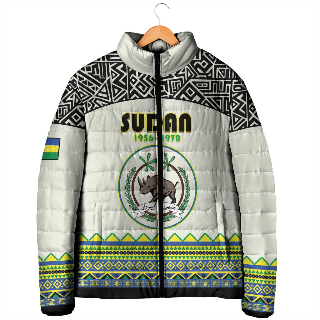 Personalized Sudan 1956-1970 Padded Jacket With African Pattern