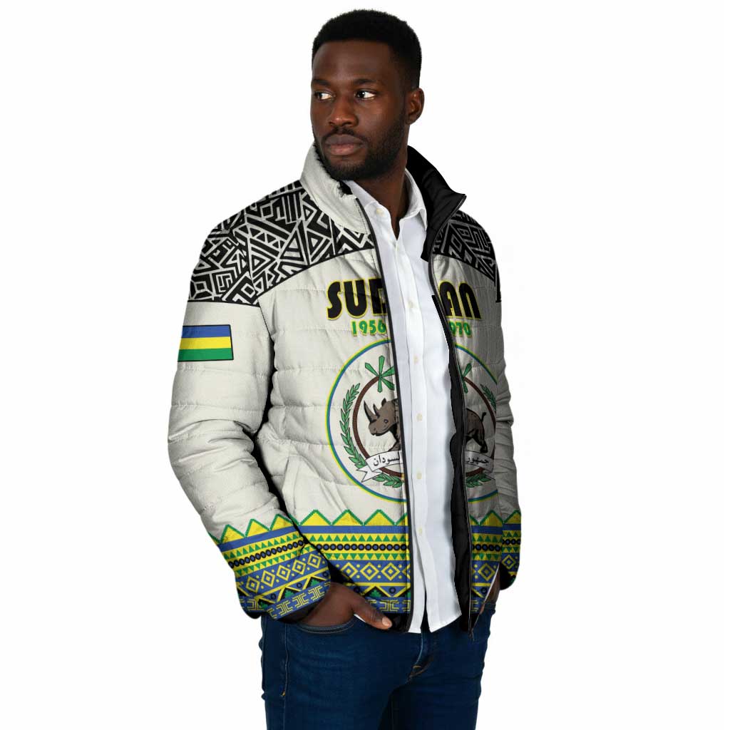 Personalized Sudan 1956-1970 Padded Jacket With African Pattern