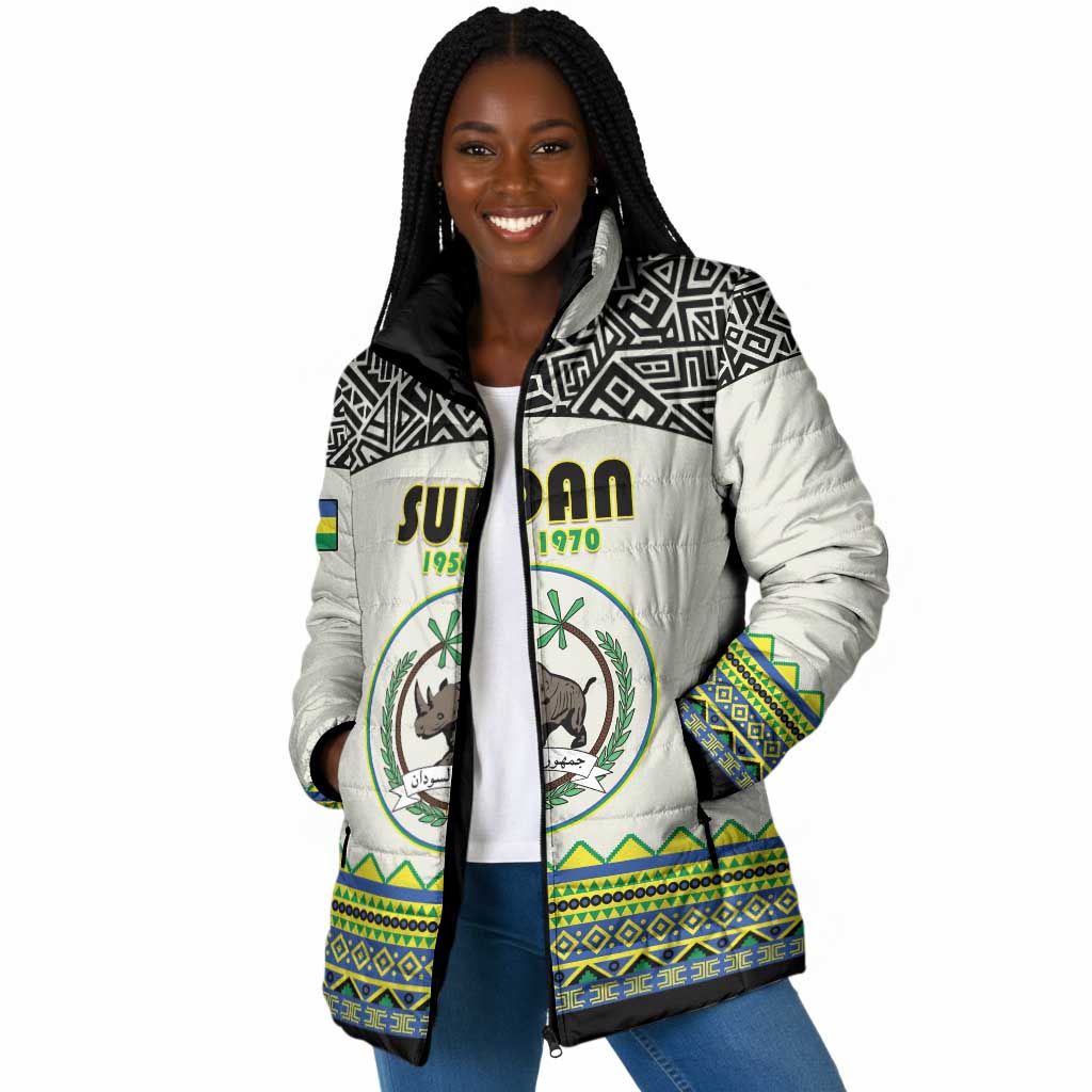Personalized Sudan 1956-1970 Padded Jacket With African Pattern