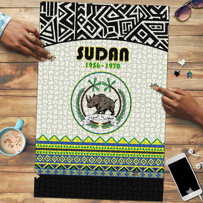 Sudan 1956-1970 Puzzle With African Pattern