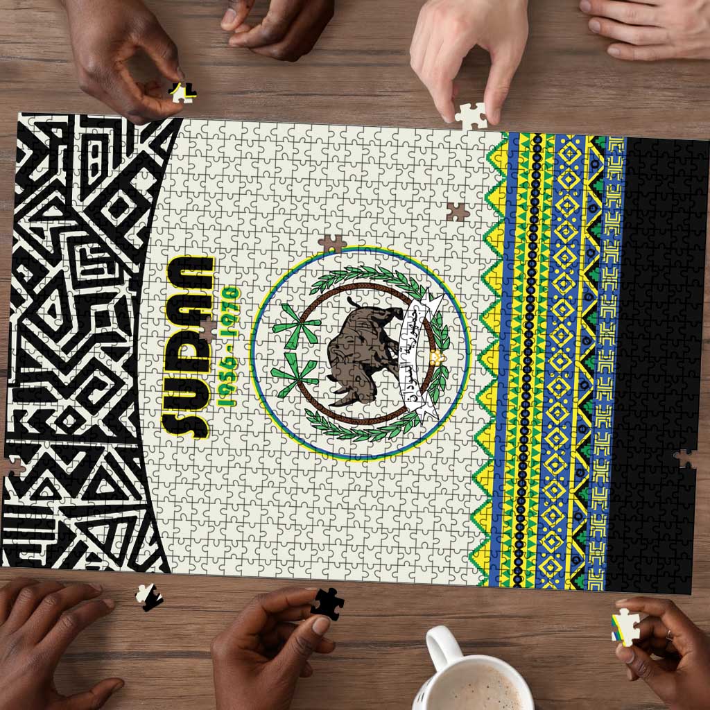 Sudan 1956-1970 Puzzle With African Pattern