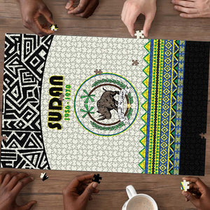 Sudan 1956-1970 Puzzle With African Pattern