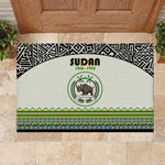 Sudan Rubber Doormat Coat Of Arms 1956-1970 With African Pattern - African Pride