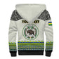 Personalized Sudan Sherpa Hoodie Coat Of Arms 1956-1970 With African Pattern - African Pride