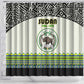 Sudan Shower Curtain Coat Of Arms 1956-1970 With African Pattern - African Pride