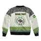 Personalized Sudan Sleeve Zip Bomber Jacket Coat Of Arms 1956-1970 With African Pattern - African Pride